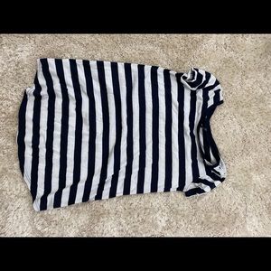 Navy and white striped t-shirt dress
